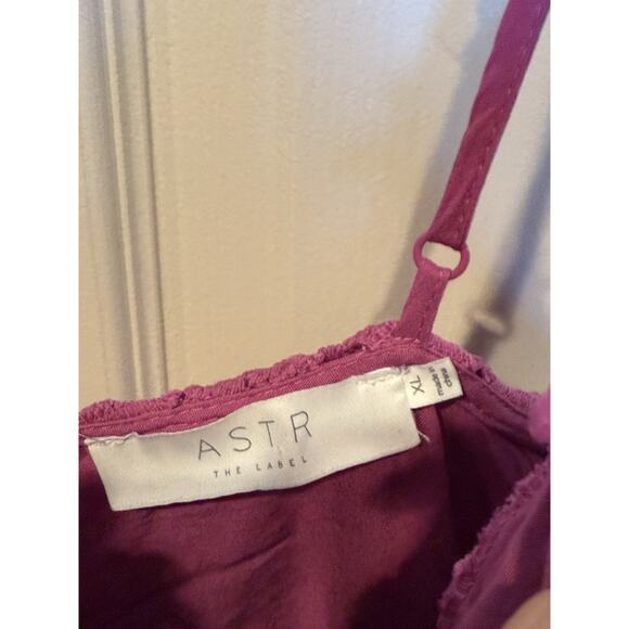 ASTR The Label The Lace Sleeveless Midi Dress XLarge XL Sundress Burgundy - Picture 7 of 12